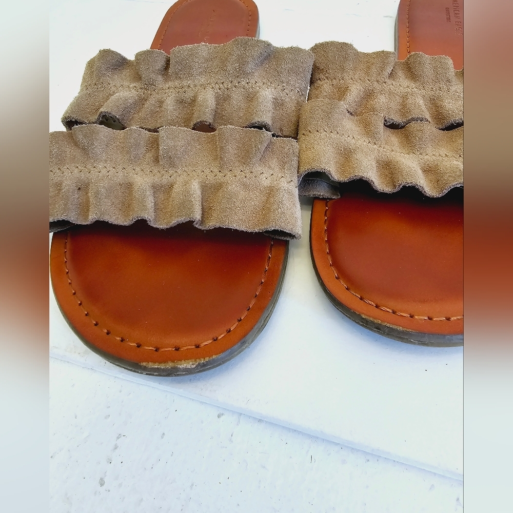 American Eagle Outfitters Women's Brown Tan Slides Sandals Size 8 - Picture 14 of 14